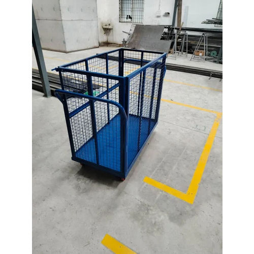 300Kg Mesh Cage Trolley - Material: Mild Steel