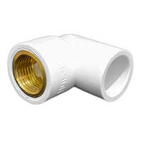 Upvc Brass Elbow - 1/2 Inch Size, White Round Design | Durable High Pressure And Temperature Resistant Plumbing Fitting