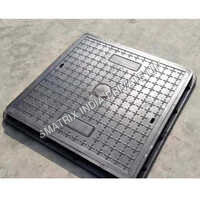 FRP Manhole Cover - Square Shape, 60 Tonnes Load Capacity | Galvanized Coating, No Lock for Easy Access