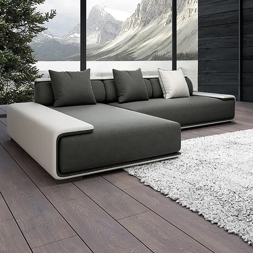 Cotton And Linen 4 Seater Modern Corner Modular Sectional Sofa