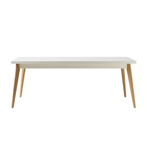 Rectangular Steel and Wood Dining Table