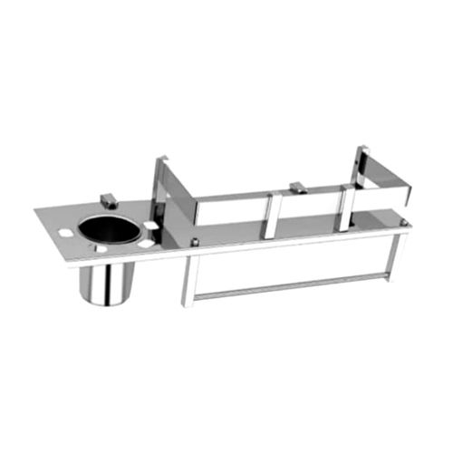 3 In 1 Bathroom Shelf - Color: Silver