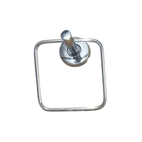 Bathroom Square Towel Ring - Color: Silver