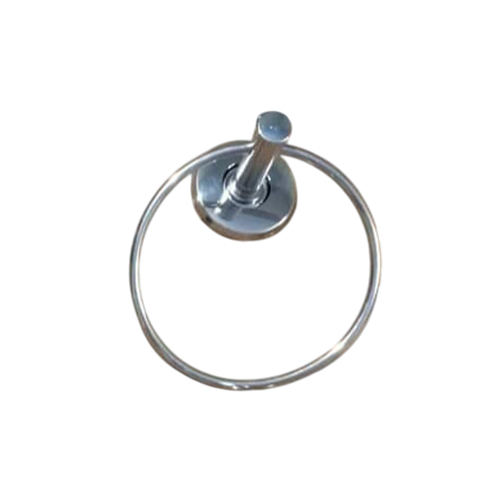 Bathroom Round Towel Ring - Color: Silver