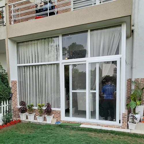 White UPVC Balcony Window