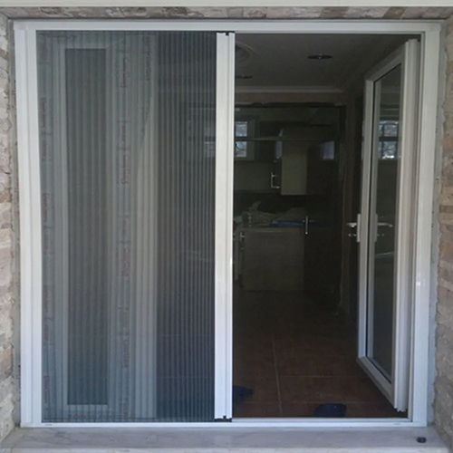 Upvc Sliding Mesh Door - Color: White