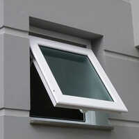 UPVC Top Hung Window - UPVC Material, 3-6 Feet Height, 2-4 Feet Width, White Polished Finish, Hinged Opening, Toughened Glass 10-15mm Thick, Ideal for Homes and Villas