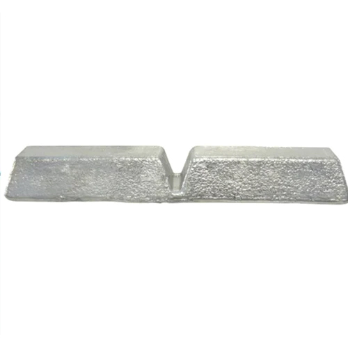 White Metal Alloy Block - Color: Silver