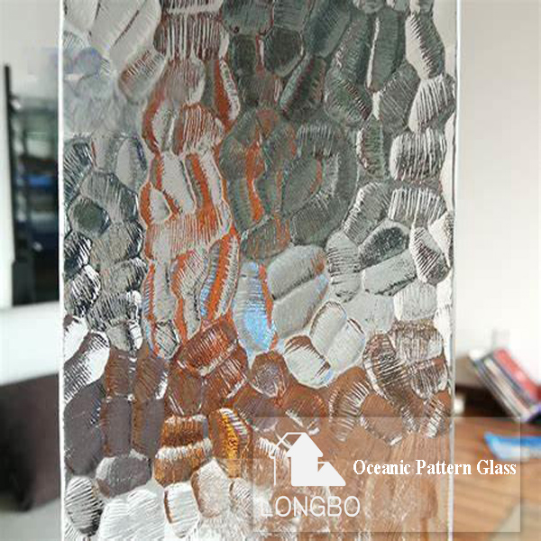 Block Sight, Protect Privacy Oceanic Pattern Glass - Color: Transparent