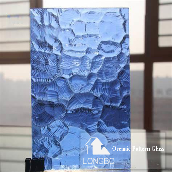 Block Sight, Protect Privacy Oceanic Pattern Glass - Color: Transparent
