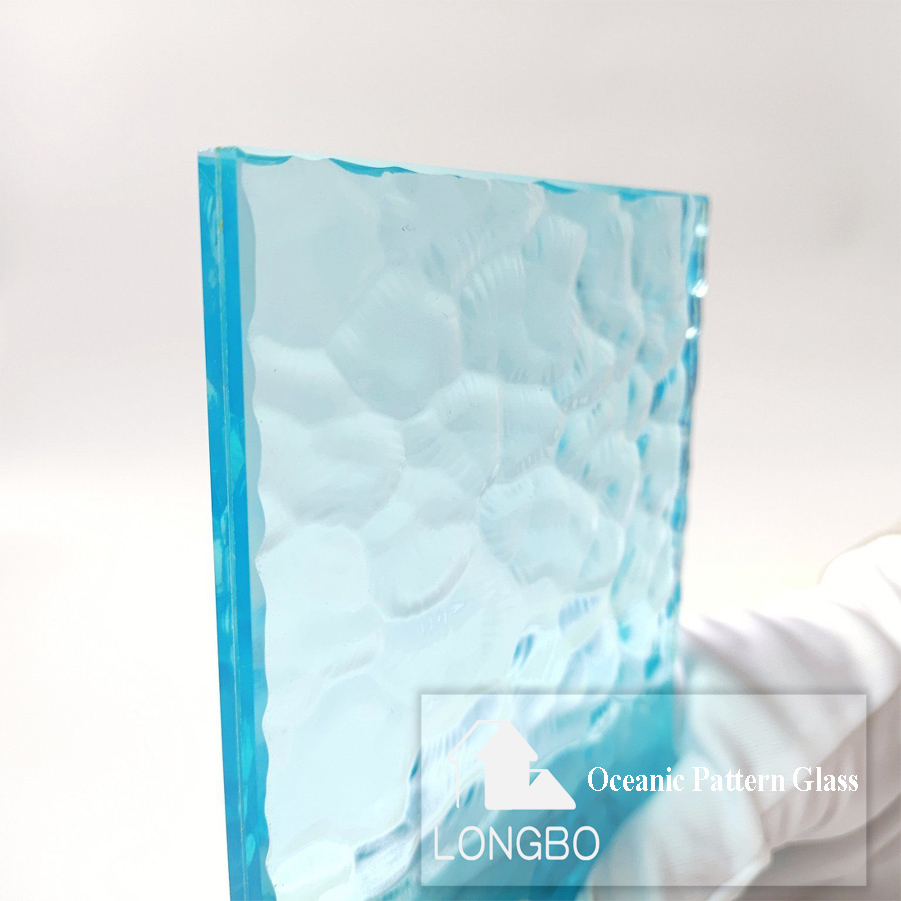 Block Sight, Protect Privacy Oceanic Pattern Glass - Color: Transparent