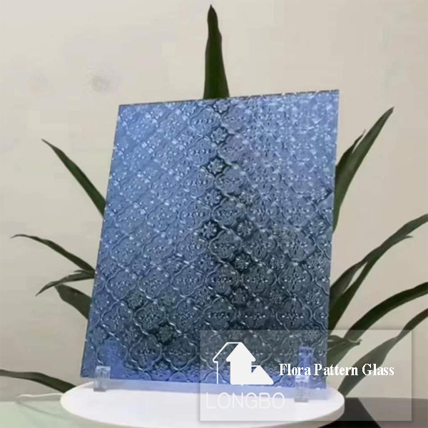 3mm, 4mm, 5mm, Building Flora Pattern Glass - Color: Grey