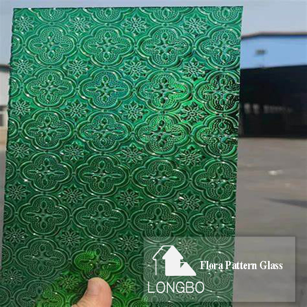 3mm, 4mm, 5mm, Building Flora Pattern Glass - Color: Grey