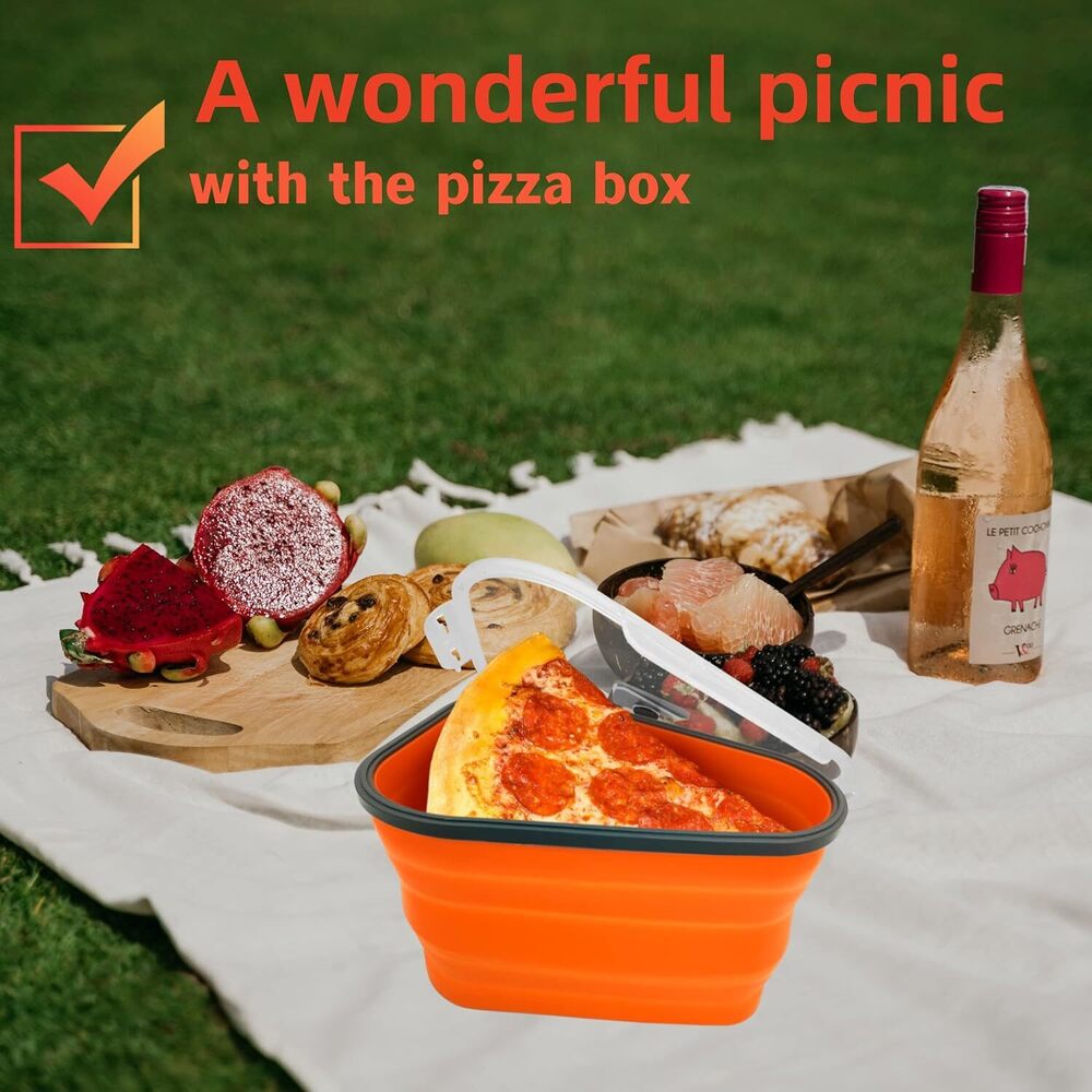 Reusable Pizza Storage Containers with 5 Microwavable Serving Trayss