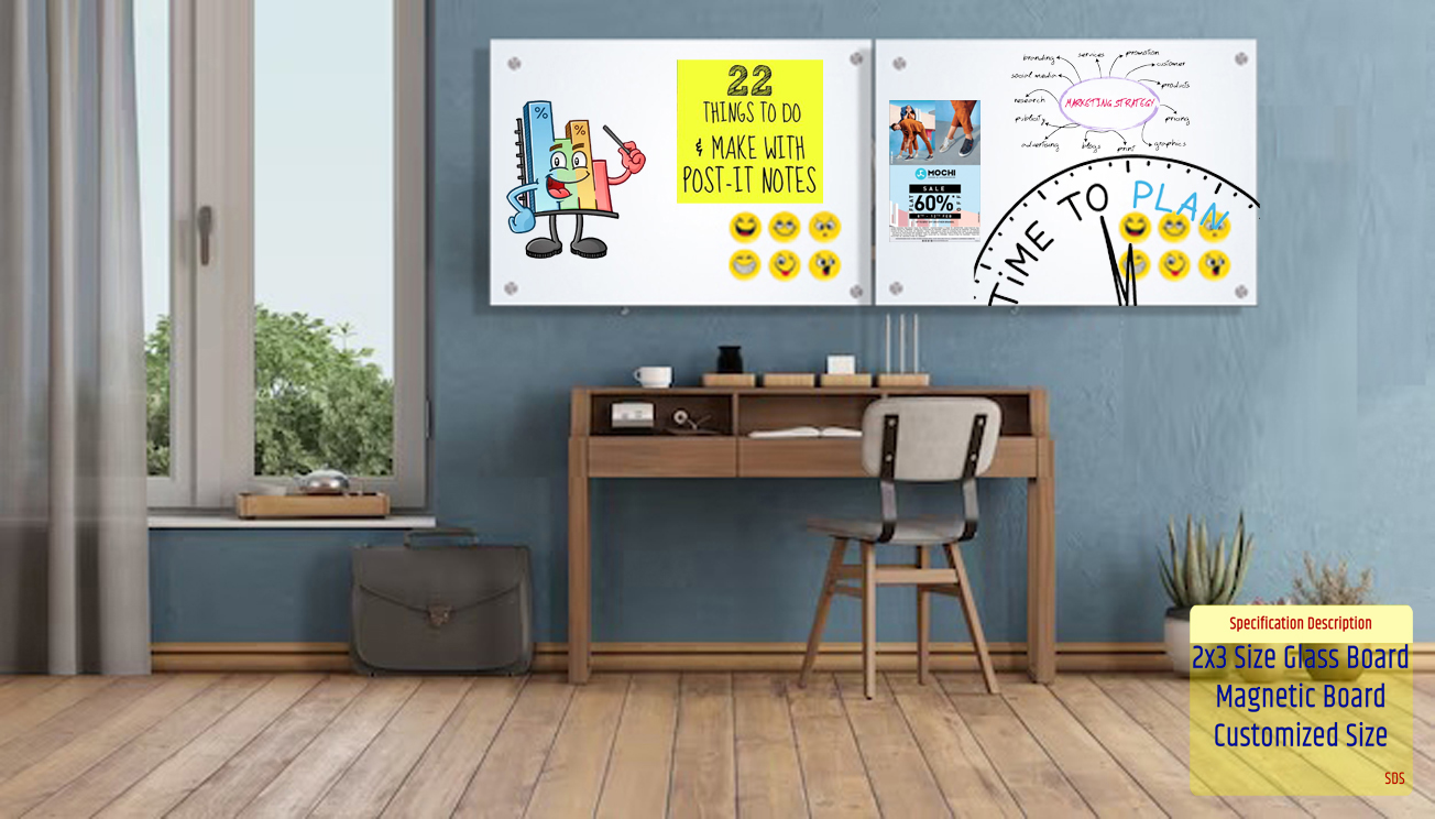 Frameless Glass Writing Board - Application: Home