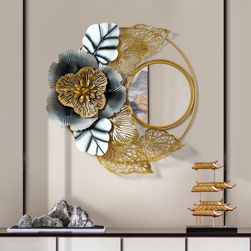 Decorative Metal Wall Mirror - Color: Golden