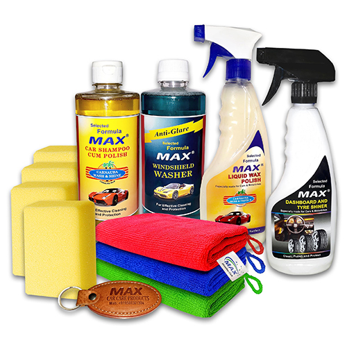 4 Kit-500Ml Max Essential Car Clean, Wash And Wax Kit - Car Polishers Size: Different Available