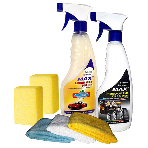 2 KIT-POLISH 500ml + 3 CLOTH MAX Essential Car Care Kit