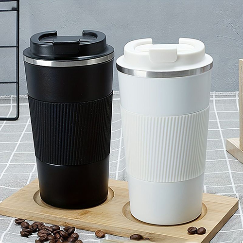 Fancy Coffee Tumbler With Grip