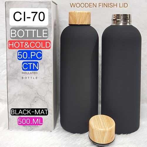 CI-70 Black Hot And Cold Water Bottle