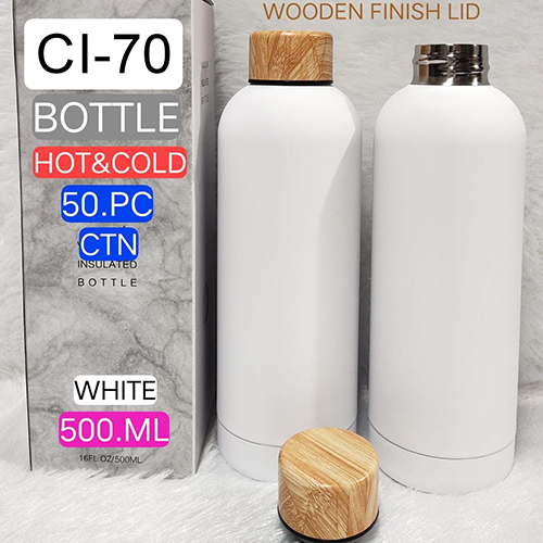 Ci-70 White Hot And Cold Water Bottle - Material: Stainless Steel