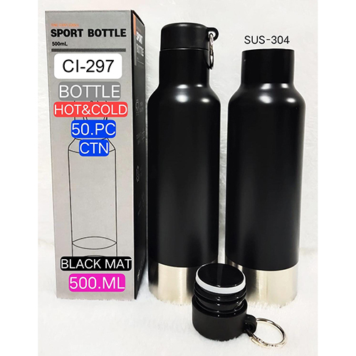 CI-297 500ml Black Mat Hot And Cold Water Bottle