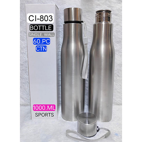 Ci-803 1000Ml Sports Single Wall Water Bottle - Color: Silver