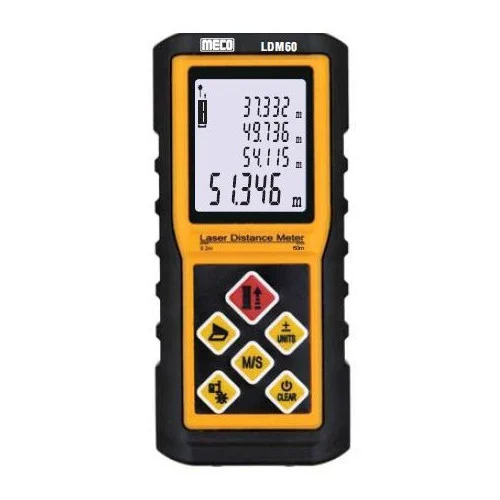 Meco Laser Distance Meter - Color: Black & Yellow