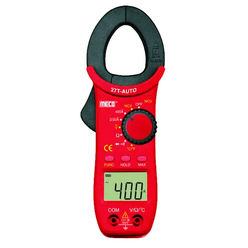 27T-Auto Meco Autoranging Digital Clamp Meters - Color: Red & Black