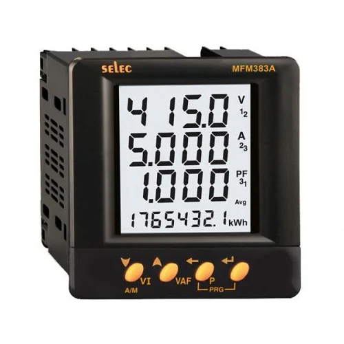 Digital Power Multifunctional Meter - Color: Black