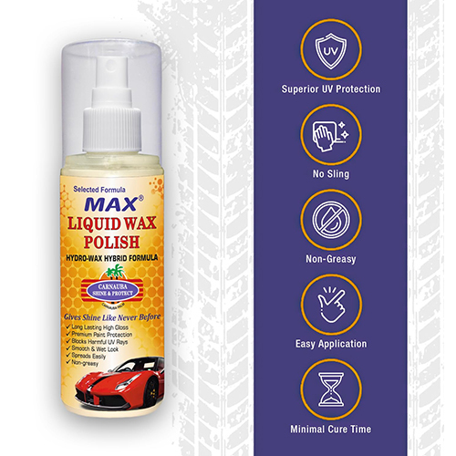 Lwp 200ml Max Liquid Wax Polish - 200ml Size, Safe For All Car Paint Types, Effective Cleaning Function, Shiny Finish For Vehicles