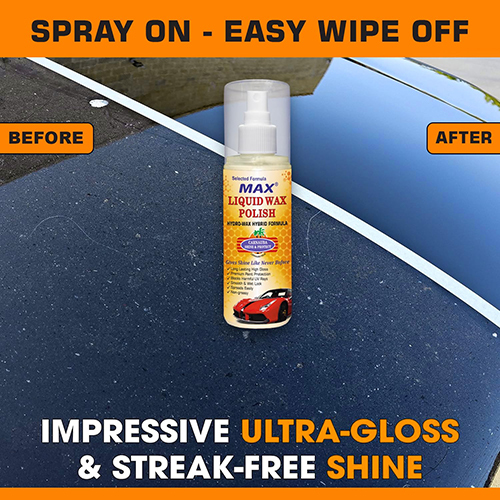Lwp 200ml Max Liquid Wax Polish - 200ml Size, Safe For All Car Paint Types, Effective Cleaning Function, Shiny Finish For Vehicles