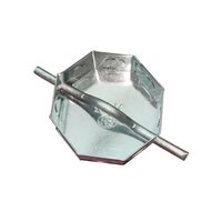 Ms Fan Box - Mild Steel Construction, 25mm External Size, Polished Silver Finish, Durable Powder Coating For Enhanced Resistance