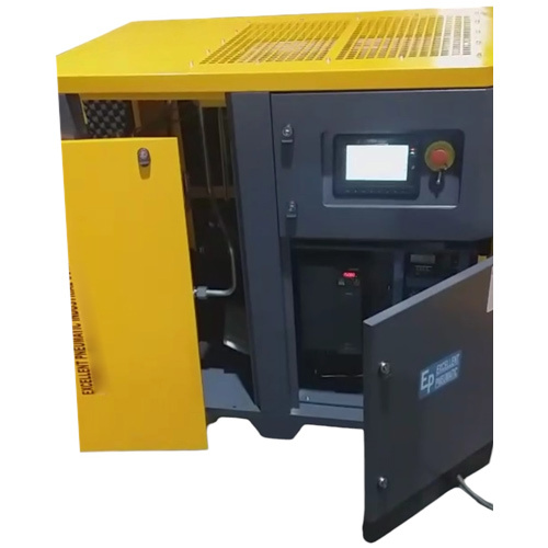 37 Kw Base Mounted Screw Compressor - Color: Yellow