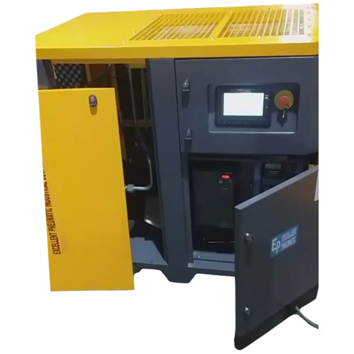 45 Kw Base Mounted Screw Compressor - Color: Yellow