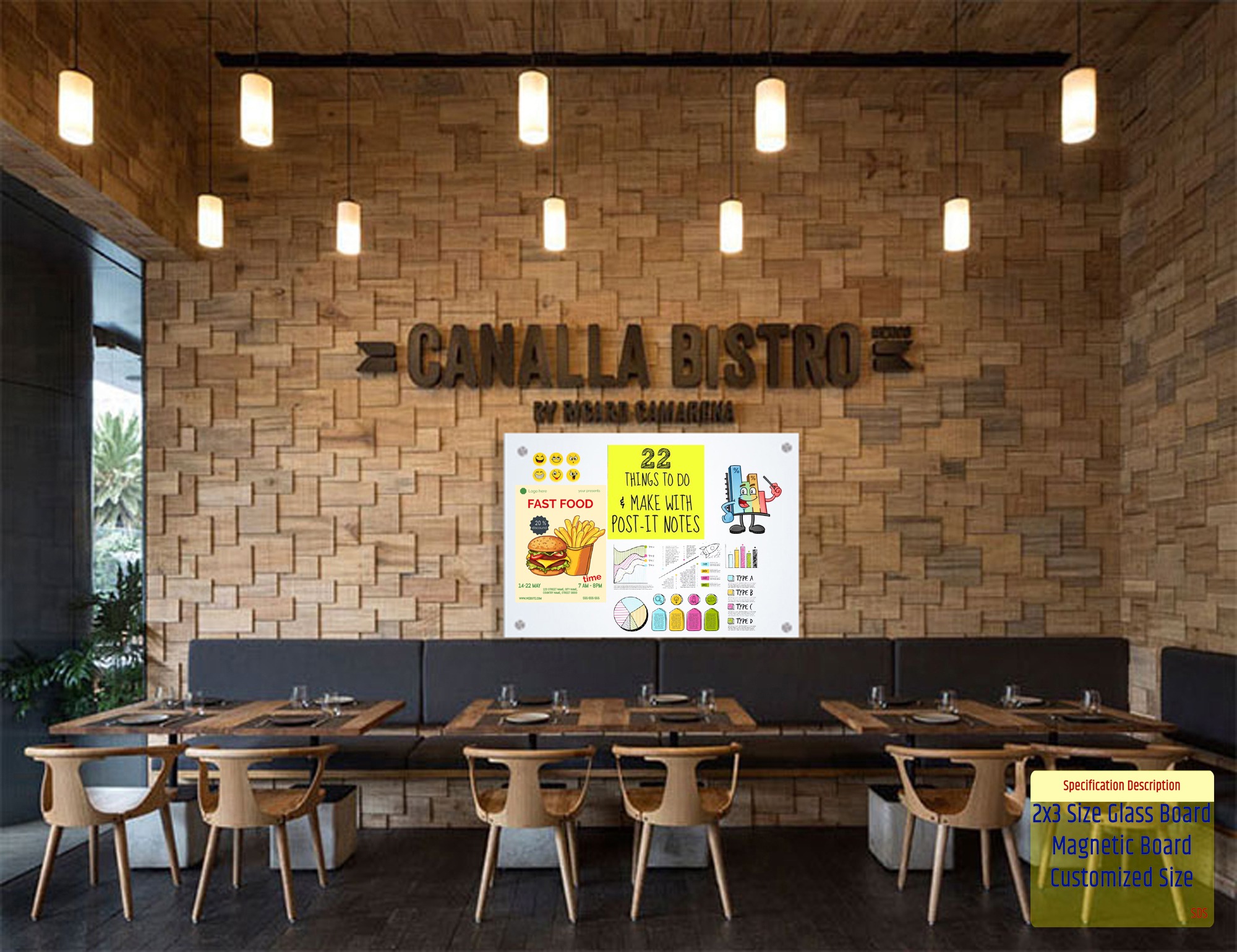 12x36 Inch Glass Board - Application: Home