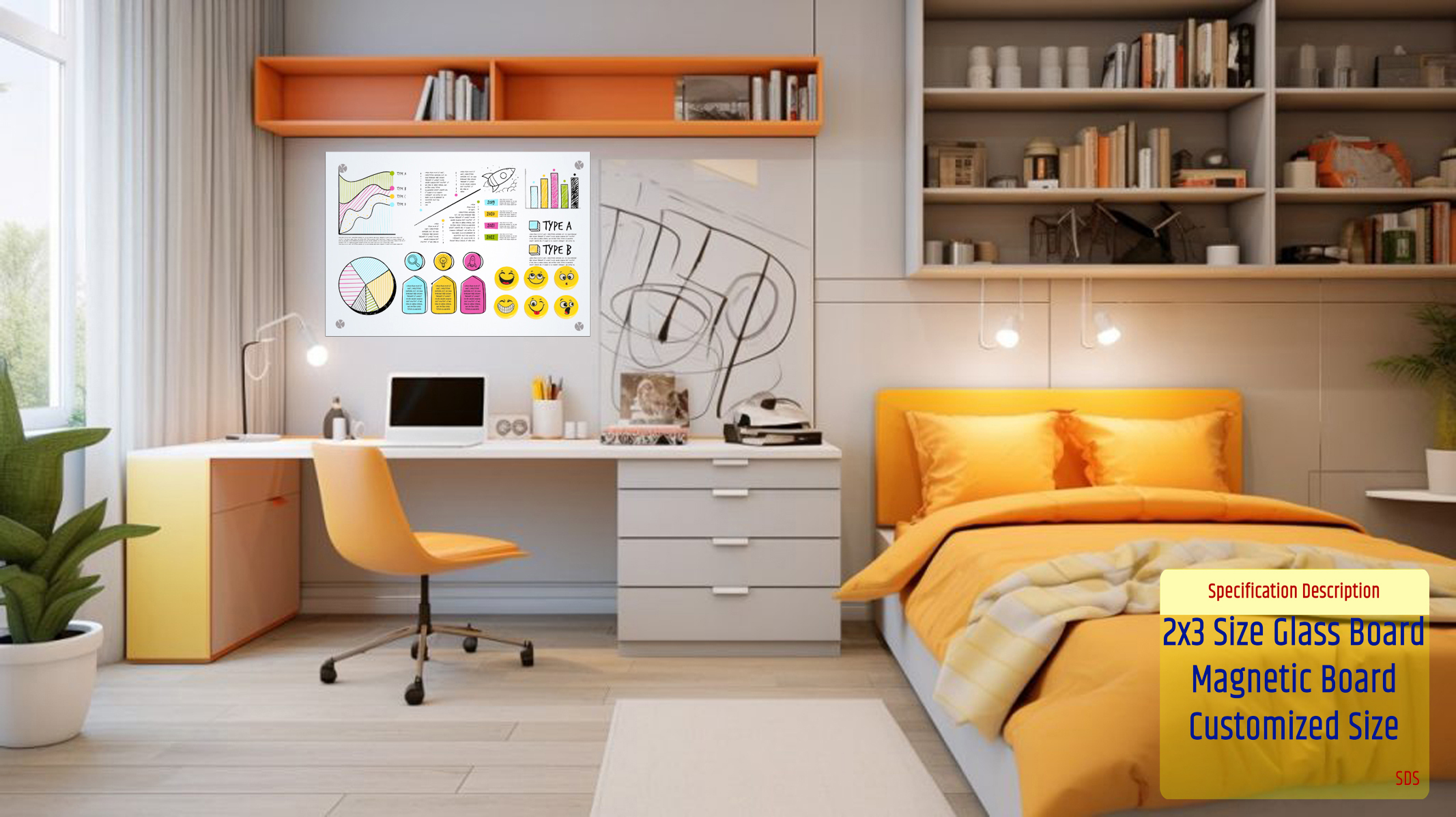 12x36 Inch Glass Board - Application: Home