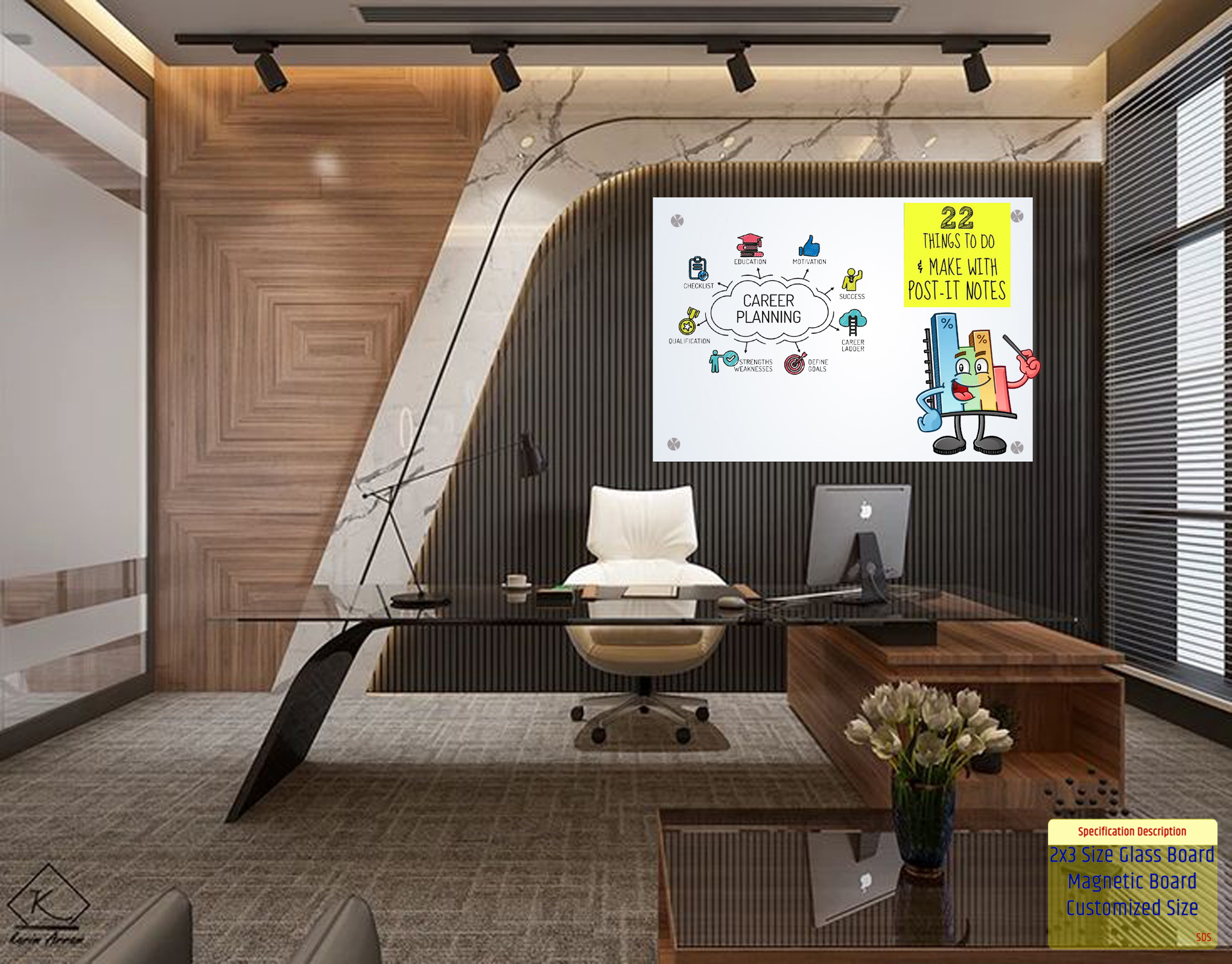 12x36 Inch Glass Board - Application: Home