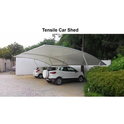 Tensile Car Shed - Color: White