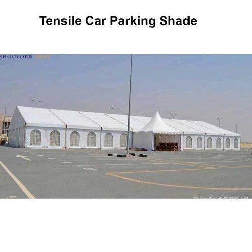 Tensile Car Parking Shade - Color: White