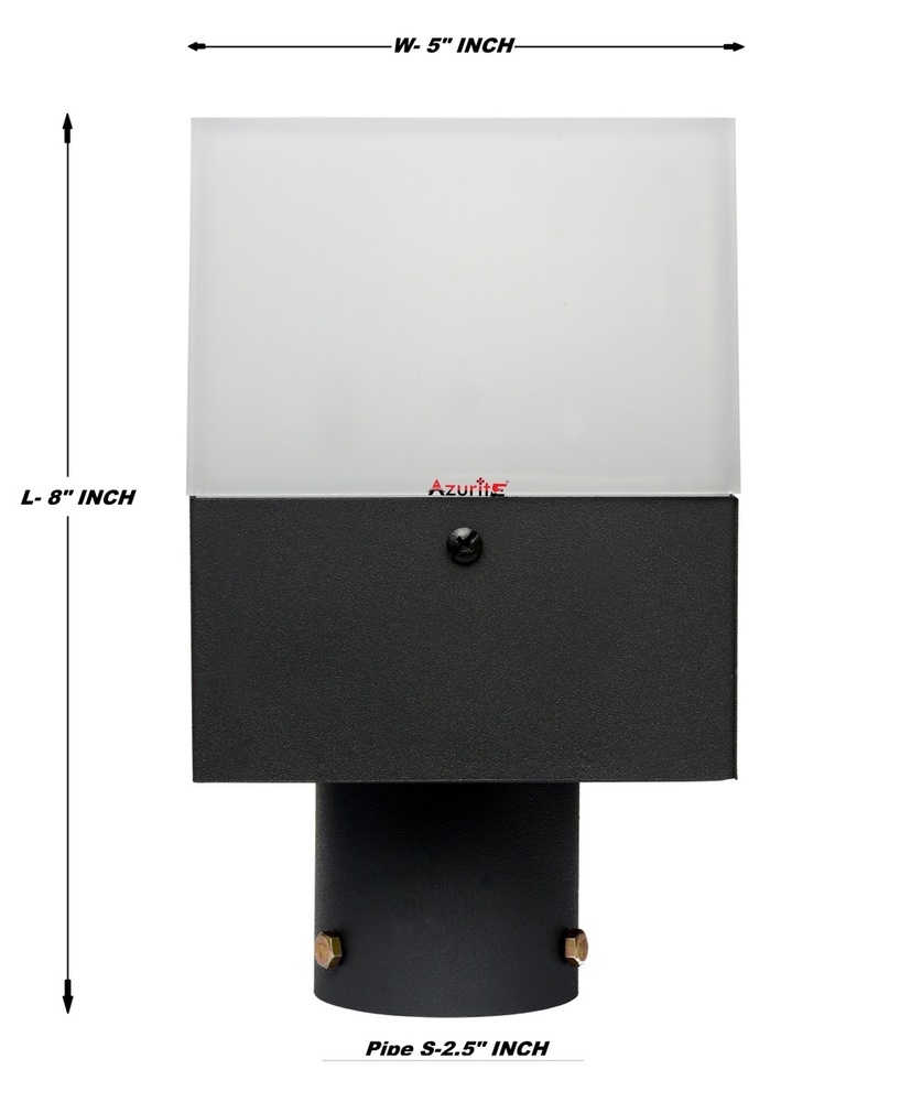 555 Grey Ms Gate Light - Height: 350 Millimeter (Mm)