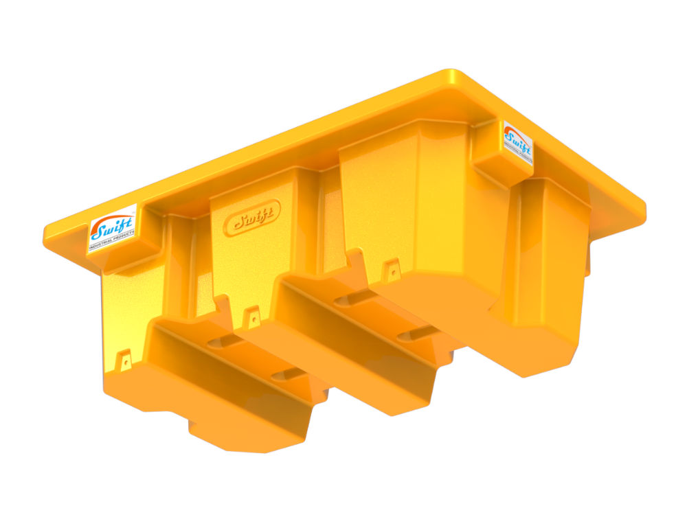 2 Drum Spill Containment Pallet - Drum Spill pallet - Yellow