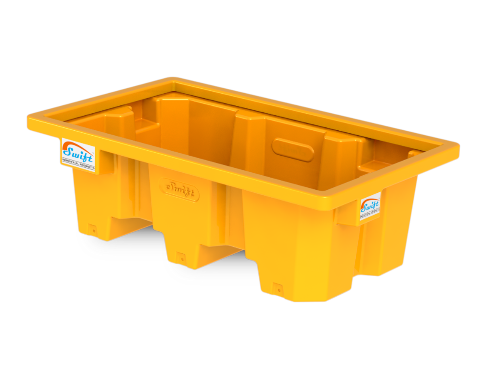 2 Drum Spill Containment Pallet - Drum Spill Pallet - Yellow