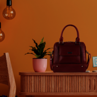 Ladies Maroon Hand Bag