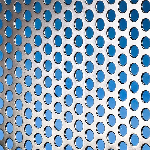 Industrial Perforated Metal Sheet - Color: Silver