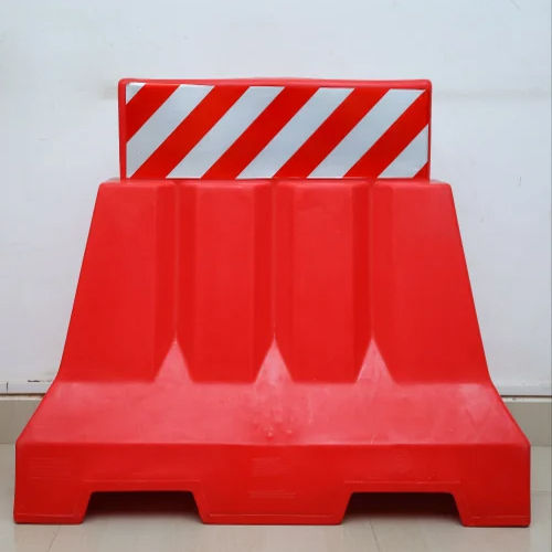 Pvc Plastic Traffic Barrier - Color: Red And White