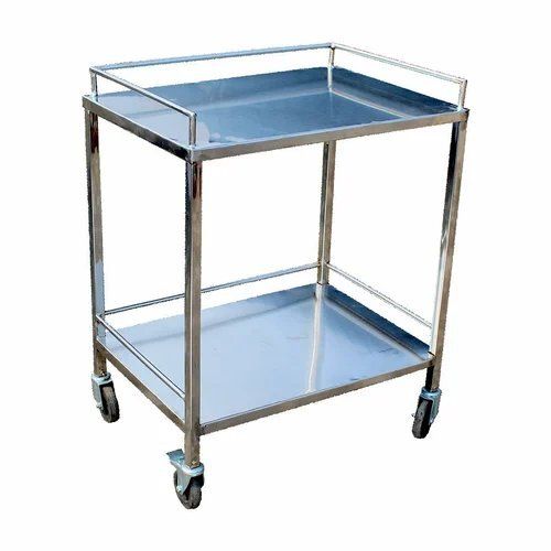 Hospital Medicine Trolley - Color: Silver