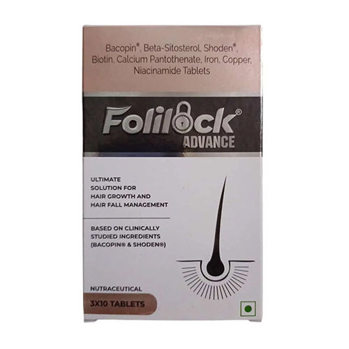 Folilock Advance Hair Growth Tablet - Color: White