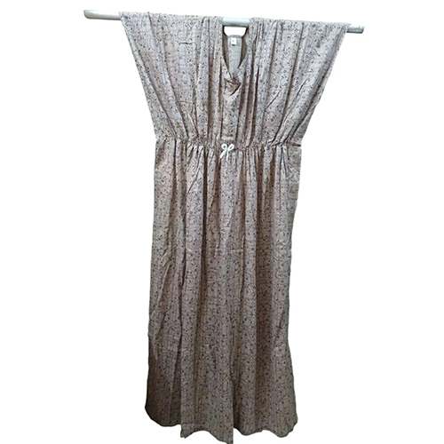 Cotton Kaftan Nighty - Color: Grey