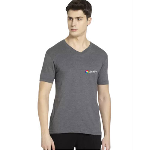 V- Neck T-Shirt Grey